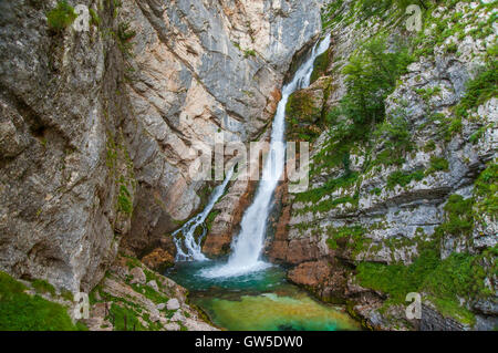 Wasserfall Savica, Slowenien Stockfoto