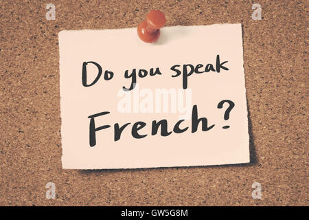 Sie Französisch sprechen? Stockfoto