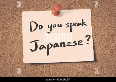 Sie Japanisch sprechen? Stockfoto