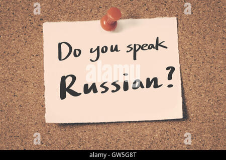 sprechen Sie Russisch? Stockfoto