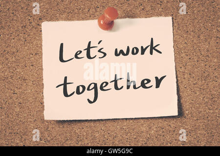 Gemeinsam können wir Stockfoto