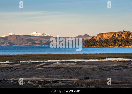 Titicaca-See von der bolivianischen Seite Stockfoto