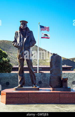 San Francisco, USA – 22. September 2015: The Lone Sailor Statue im Belvedere Nord von der Golden Gate bridge Stockfoto