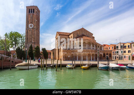 Kirche von Santa Maria e San Donato in Murano, Lagune von Venedig Bezirk, Veneto, Italien, Europa. Stockfoto