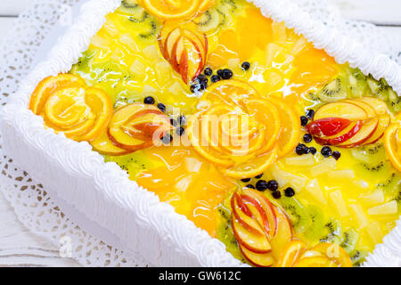 Kuchen mit Gelee. Stockfoto