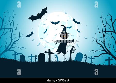 Halloween Zombie Party Poster Stock Vektor