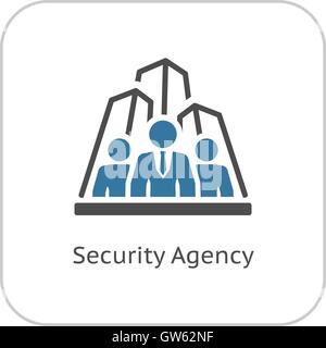 Security Agency Symbol. Flache Bauform. Stock Vektor