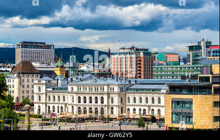 Blick auf das Stadtzentrum von Oslo, der Hauptstadt von Norwegen Stockfoto