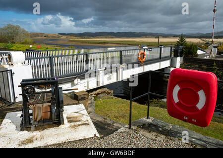 Bellanoch Brücke über den Crinan Canal, Argyll and Bute, Scotland, UK Stockfoto