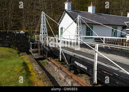 Der einziehbare Brücke bei Dunardry, Lock 11 auf den Crinan Canal, Argyll and Bute, Scotland, UK Stockfoto