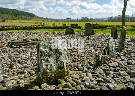 Tempel-Holz Steinkreis, Kilmartin Glen, Argyll and Bute, Scotland, UK Stockfoto