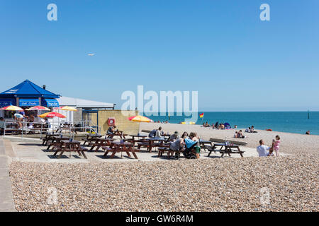 Strandcafe, Southsea East Beach, Southsea, Portsmouth, Hampshire, England, Vereinigtes Königreich Stockfoto