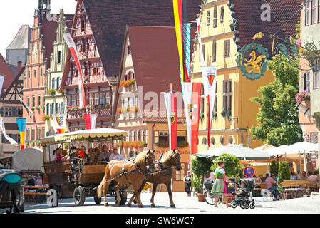 Schönes Dorf Dinkelsbuhl an der romantischen Straße in Süddeutschland Stockfoto