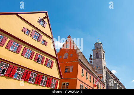 Schönes Dorf Dinkelsbuhl an der romantischen Straße in Süddeutschland Stockfoto