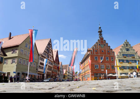 Schönes Dorf Dinkelsbuhl an der romantischen Straße in Süddeutschland Stockfoto