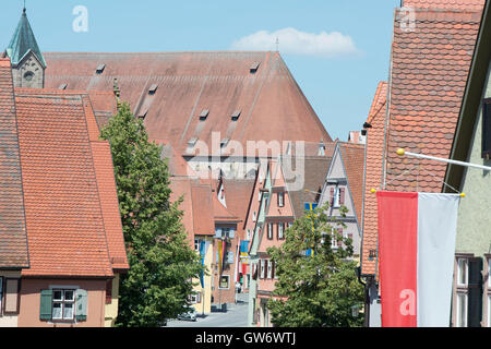 Schönes Dorf Dinkelsbuhl an der romantischen Straße in Süddeutschland Stockfoto