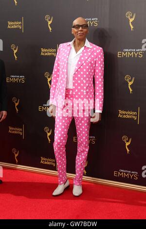 Los Angeles, CA, USA. 11. September 2016. RuPaul Andre Charles im Ankunftsbereich für 2016 Creative Arts Emmy Awards - SUN, Microsoft Theater, Los Angeles, CA 11. September 2016. © Priscilla Grant/Everett Collection/Alamy Live-Nachrichten Stockfoto