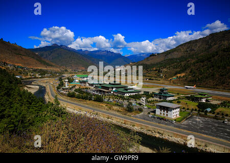 Internationalen Flughafen Paro, Bhutan Stockfoto