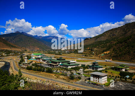 Internationalen Flughafen Paro, Bhutan Stockfoto