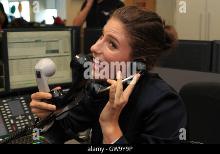 Johanna Konta beteiligt sich an der 12. BGC jährliche Charity Day in Canary Wharf in London, in Gedenken an den 658 Mitarbeitern in das World Trade Center verloren Angriffe auf 9/11. Stockfoto