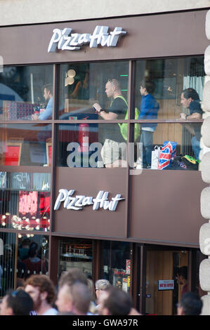 London, UK. 11. September 2016. Acht Vantage Etappenort der Tour of Britain in London, Pizza Hut Regent Street St James. Stockfoto