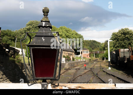 Eisenbahn-Bremsleuchte Beamish Museum Stockfoto