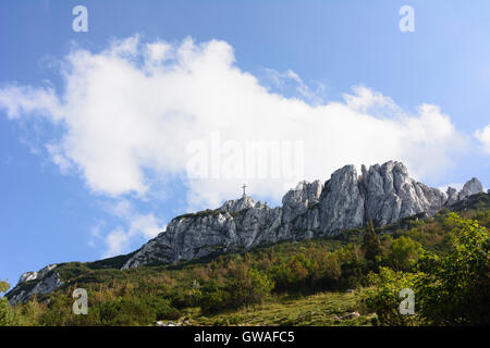 Chiemgauer Alpen, Chiemgauer Alpen: Berg Krampenwand, Deutschland, Bayern, Bayern, Oberbayern, Chiemgau, Oberbayern Stockfoto