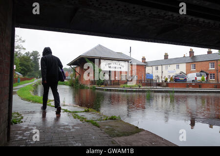 Powysland Museum ein altes Lagerhaus am Montgomeryshire Canal in Welshpool Wales UK Canals Welsh Powys Stockfoto