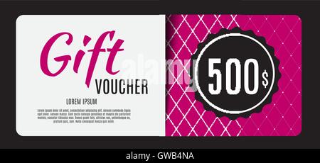 Geschenk-Gutschein Vorlage-Vektor-Illustration für Ihr Unternehmen Stock Vektor