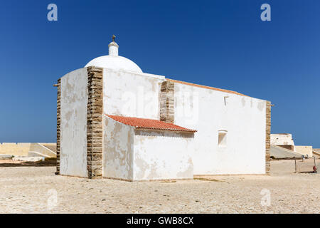 Kirche von Our Lady of Grace (Nossa Senhora da Graça), Fortaleza Sagres (Sagres Festung), Sagres, Algarve, Portugal Stockfoto