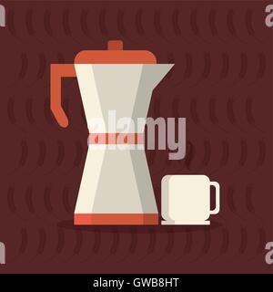 Kaffee und Gebäck Bild Stock Vektor