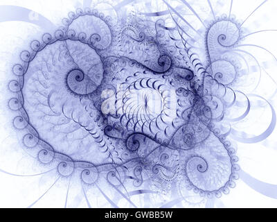 Abstrakte computergenerierte blau elegante ornament Stockfoto