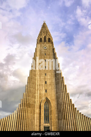 Hallgrimskirkja Kathedrale, eine evangelische Pfarrkirche in Reykjavik, Island Stockfoto