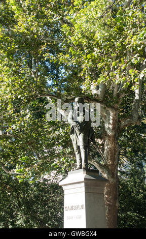 Statue von Giuseppe Garibaldi im Washington Square Park in Greenwich Village in New York City Stockfoto