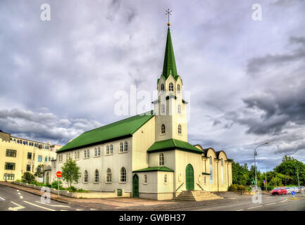 Die Frikirkjann der Freikirche in Reykjavik - Island Stockfoto