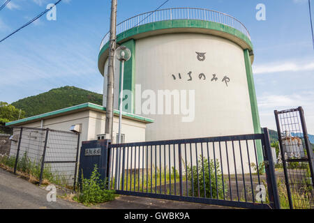 Pfirsich-Obstgarten, Kyodogawa Schwemmfächer, Ichinomiya, Fuefuki City, Präfektur Yamanashi, Japan Stockfoto