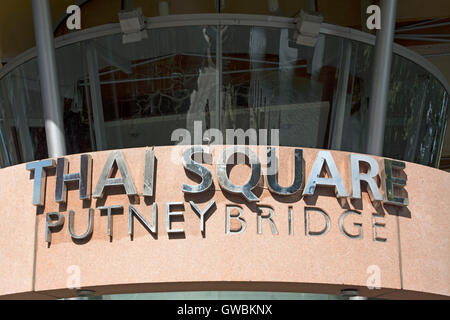 äußere Details des thai Square, ein thai-Restaurant in Putney, London, england Stockfoto