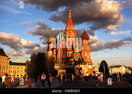 Blick auf dem Roten Platz in Moskau, Russland Stockfoto