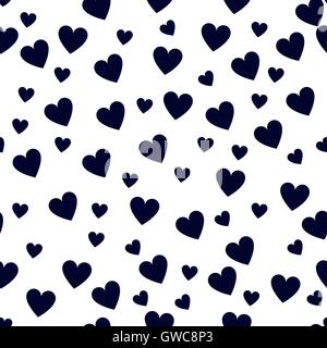 Nahtlose Vektormuster Herzen Stock Vektor