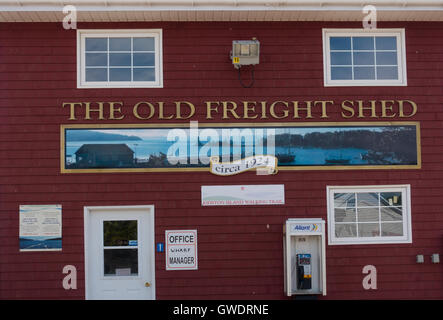 alten Fracht Schuppen Bras d ' or Lake Baddeck Cape Breton Stockfoto