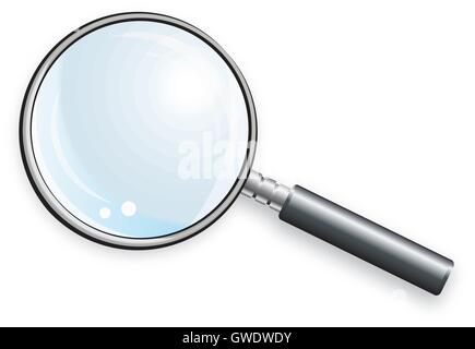 Lupe für die wissenschaftliche Forschung. Laborglas. Stock Vektor