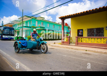 PINAR DEL RIO, Kuba - 10. September 2015: Zentrum der Stadt, es besticht durch seine klassizistischen Bauten. Stockfoto