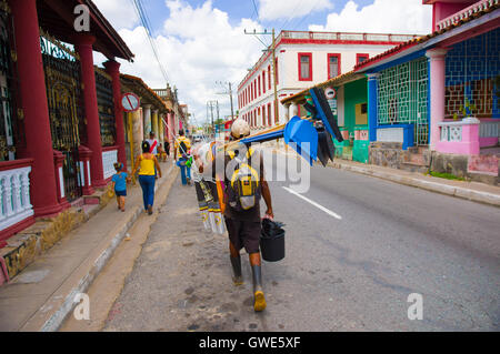 PINAR DEL Río, Kuba - 10. September 2015: Downtown von Pinar Del Rio-Stadt, ist die Einstellung off Punkt für einige der weltweit besten t Stockfoto