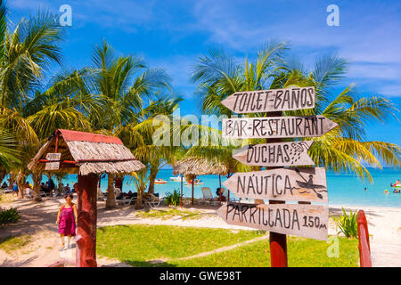 VINALES, Kuba - 12. September 2015: Cayo Jutias Strand in der nördlichen Küste von Kuba. Stockfoto