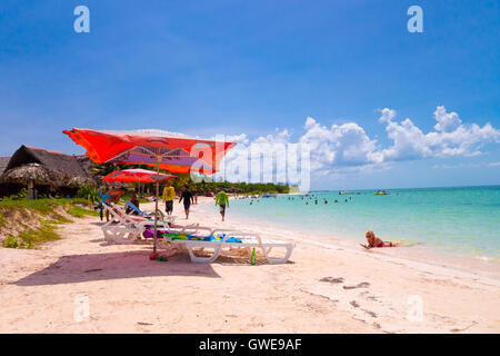 VINALES, Kuba - 12. September 2015: Cayo Jutias Strand in der nördlichen Küste von Kuba. Stockfoto