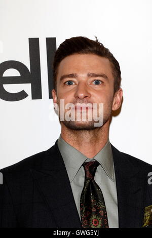 Toronto, Kanada. 13. Sep, 2016. US-Musiker und Darsteller Mitglied Justin Timberlake kommt für die Vorführung des Films "Justin Timberlake und The Tennessee Kids" während der 41st jährlichen Toronto International Film Festival (TIFF), in Toronto, Kanada, 13. September 2016. Das Festival findet vom 08. bis zum 18. September. Foto: Hubert Boesl/Dpa - NO-Draht-SERVICE-/ Dpa/Alamy Live News Stockfoto