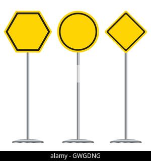 isoliert, Druck, Straße, Platz, Mark, Dreieck, Sing, Zeichen, Vektor, gelb, Verkehr, Symbol, Internet, Kreis, schwarz Stock Vektor