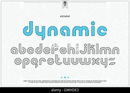 Reihe von stilvollen Alphabet Buchstaben auf Grunge Papierstruktur. Vektor-Font Schriftgestaltung. normale Schrift Symbole. moderne Plakat-Typen Stock Vektor