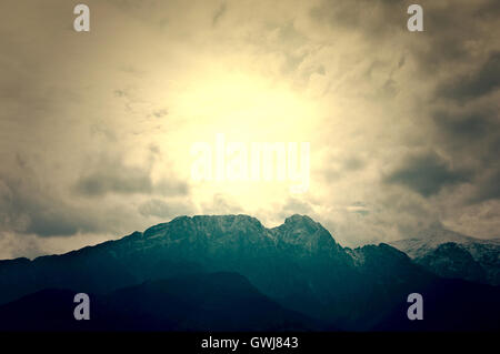 Giwewont im Tatra-Gebirge. Naturlandschaft in Bergen. Stockfoto