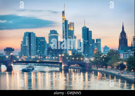 Skyline von Frankfurt Am Main, Deutschland Stockfoto